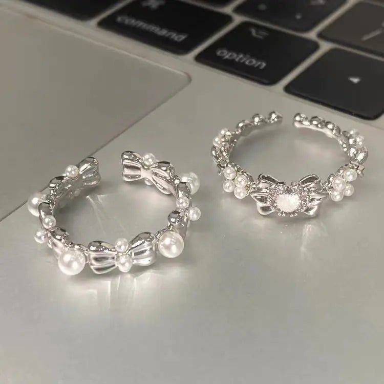 Antoinette Bow Ring - Frosted Feminine