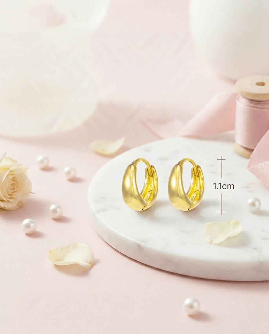 Golden Girl Gilded Hoops - Frosted Feminine