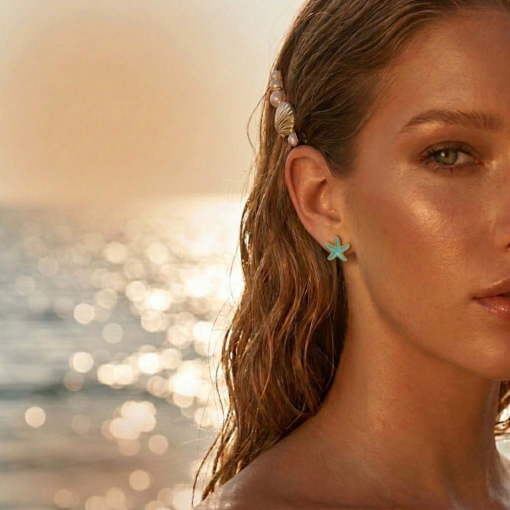 Seashore Stud Earrings - Frosted Feminine
