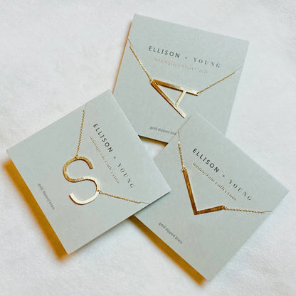 All Eyes on Me Monogram Collection Initial Necklace - Frosted Feminine