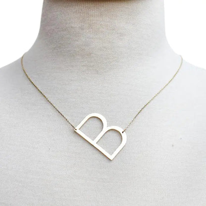 All Eyes on Me Monogram Collection Initial Necklace - Frosted Feminine