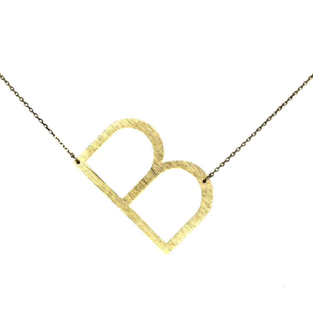 All Eyes on Me Monogram Collection Initial Necklace - Frosted Feminine