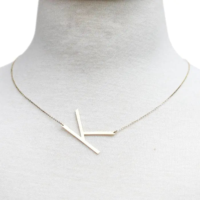 All Eyes on Me Monogram Collection Initial Necklace - Frosted Feminine