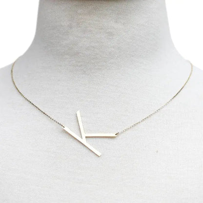 All Eyes on Me Monogram Collection Initial Necklace - Frosted Feminine