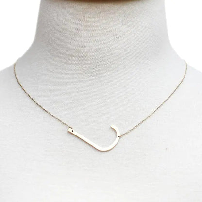 All Eyes on Me Monogram Collection Initial Necklace - Frosted Feminine