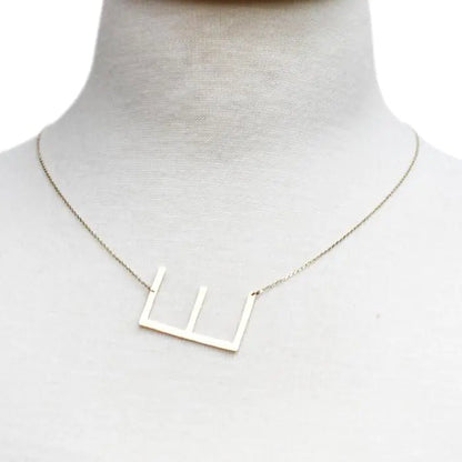 All Eyes on Me Monogram Collection Initial Necklace - Frosted Feminine