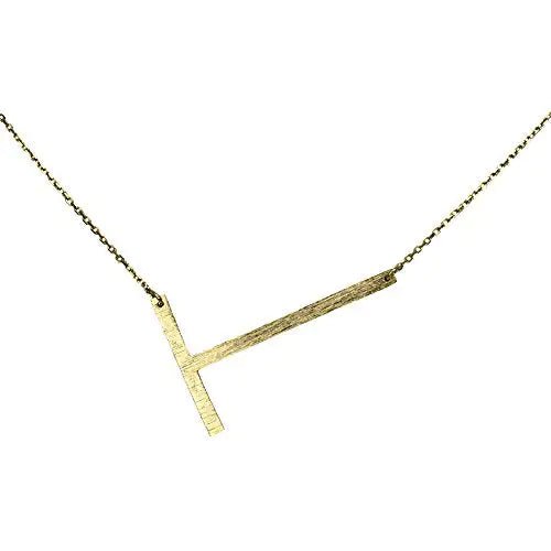 All Eyes on Me Monogram Collection Initial Necklace - Frosted Feminine