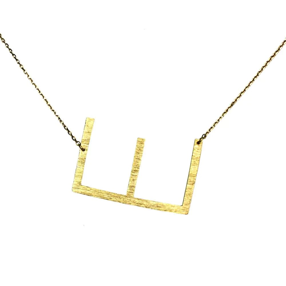 All Eyes on Me Monogram Collection Initial Necklace - Frosted Feminine