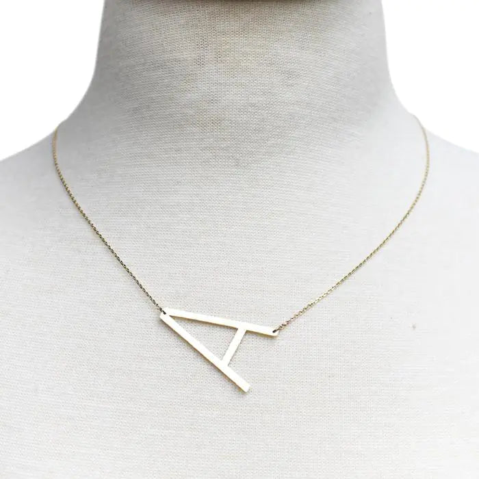 All Eyes on Me Monogram Collection Initial Necklace - Frosted Feminine