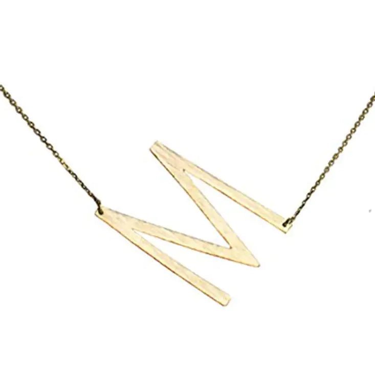 All Eyes on Me Monogram Collection Initial Necklace - Frosted Feminine