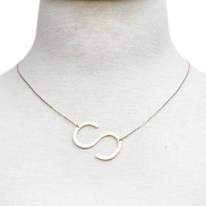 All Eyes on Me Monogram Collection Initial Necklace - Frosted Feminine