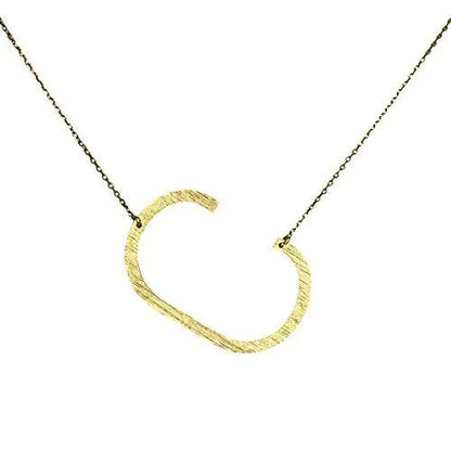 All Eyes on Me Monogram Collection Initial Necklace - Frosted Feminine