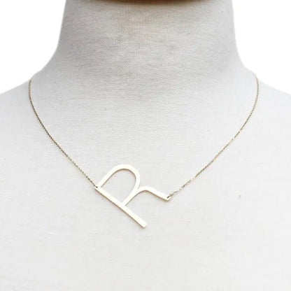 All Eyes on Me Monogram Collection Initial Necklace - Frosted Feminine