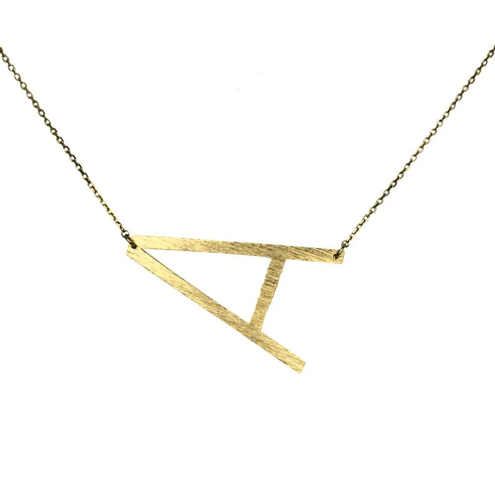 All Eyes on Me Monogram Collection Initial Necklace - Frosted Feminine