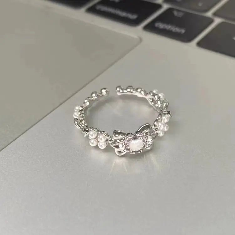 Antoinette Bow Ring - Frosted Feminine