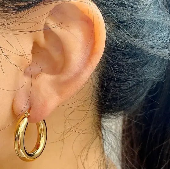 Ballerina Buckles Hoop Earrings - Frosted Feminine