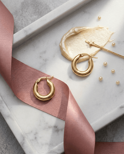 Ballerina Buckles Hoop Earrings - Frosted Feminine