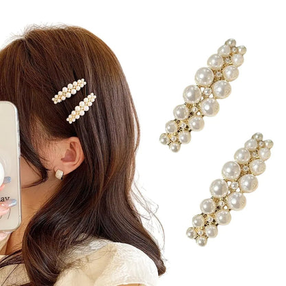 Blair Barrettes | 2PCS Small Pearl Hair Clips - Frosted Feminine