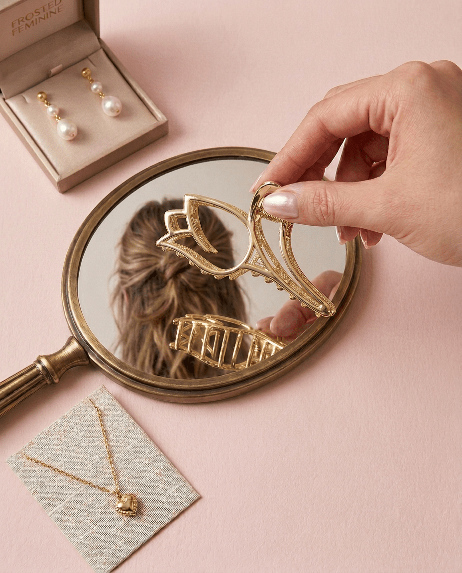 Blossom Claw Clip - Frosted Feminine