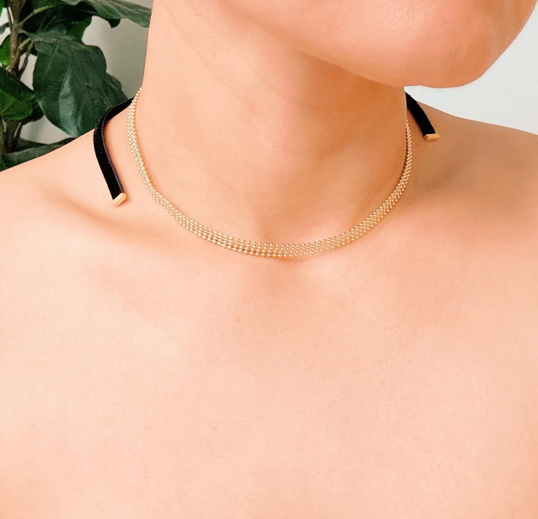 Bound 2 Beaded Choker - Frosted Feminine