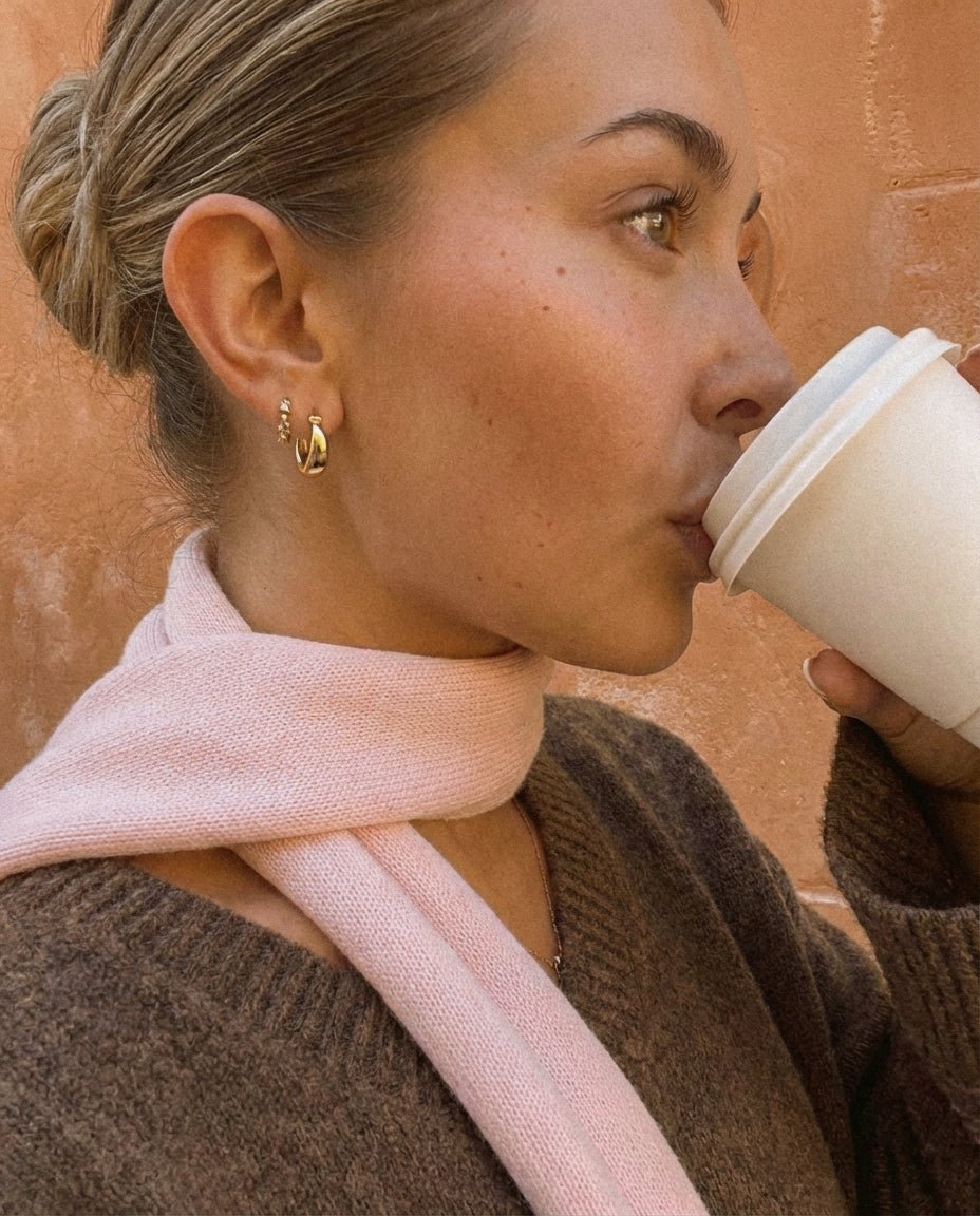 Golden Girl Gilded Hoops - Frosted Feminine