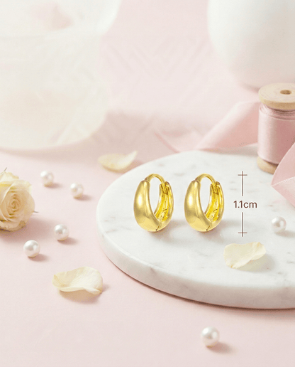 Golden Girl Gilded Hoops - Frosted Feminine