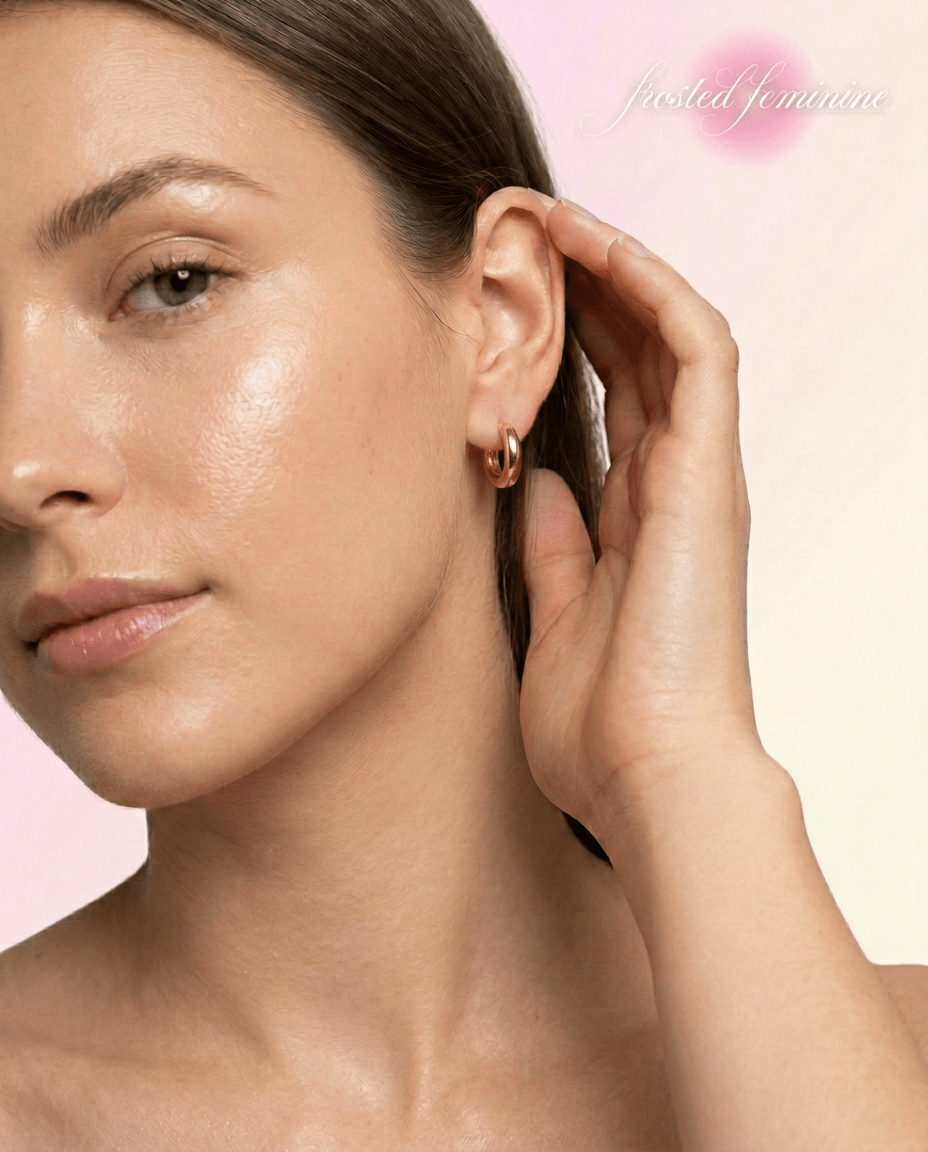 Golden Girl Gilded Hoops - Frosted Feminine