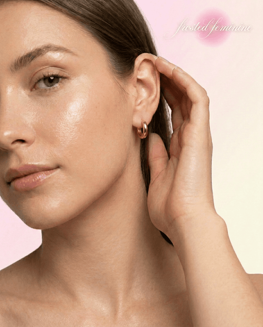 Golden Girl Gilded Hoops - Frosted Feminine