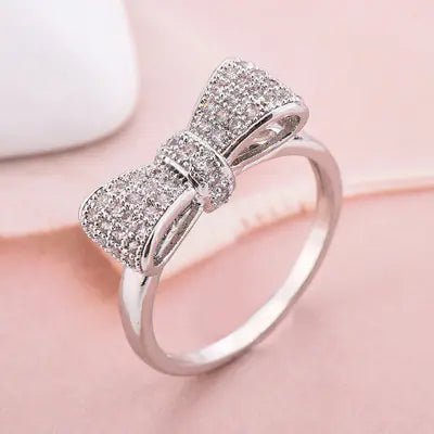 Silver Ribbon Ring - Frosted Feminine