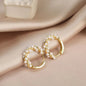 Sugar Talking Circle Pearl Earrings - Frosted Feminine