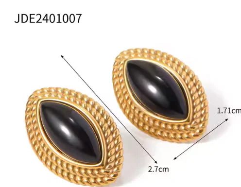 WAG Simple Gold Teardrop Earrings - Frosted Feminine