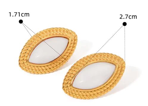 WAG Simple Gold Teardrop Earrings - Frosted Feminine
