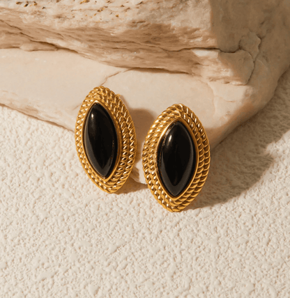 WAG Simple Gold Teardrop Earrings - Frosted Feminine